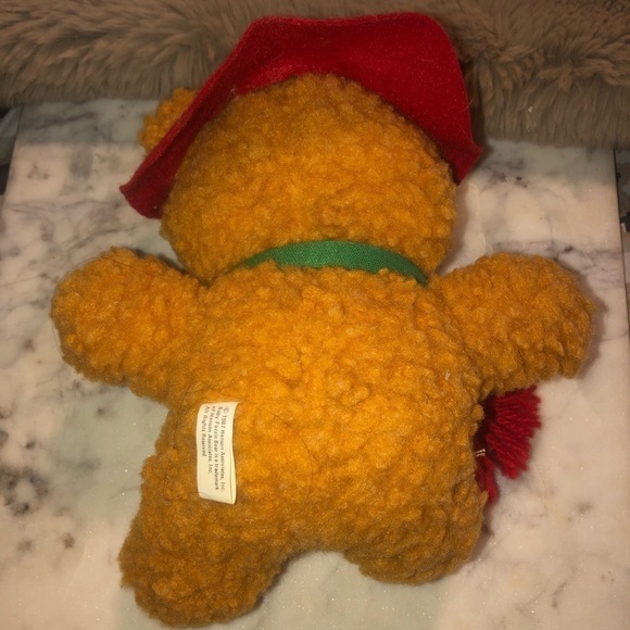𝅺vtg 80s Fozzie Bear Baby Fozzie Christmas Jim Henson 1987 Plush Teddy Bear 7.5” - Picture 3 of 5